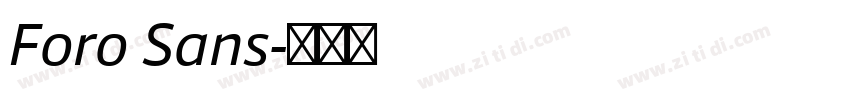 Foro Sans字体转换